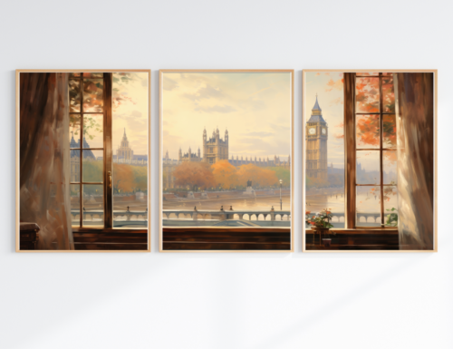 Bộ-3-tranh-Cửa-Sổ-Phong-Cảnh-London-Mã-CS16