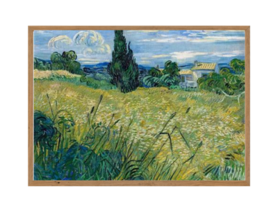 Tranh-Van-Gogh-Cánh-Đồng-Lúa-Mì-Xanh-Với-Cây-Bách-VG12-GND