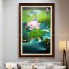 tranh-hoa-sen-trang-tri-phong-khach-hs1