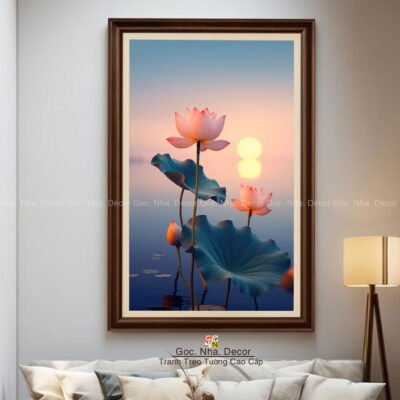 tranh-hoa-sen-trang-tri-phong-khach-hs4