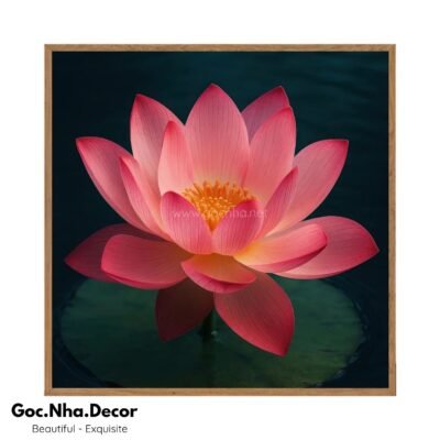 buc-tranh-hoa-sen-hong-treo-phong-khach-tuyet-dep